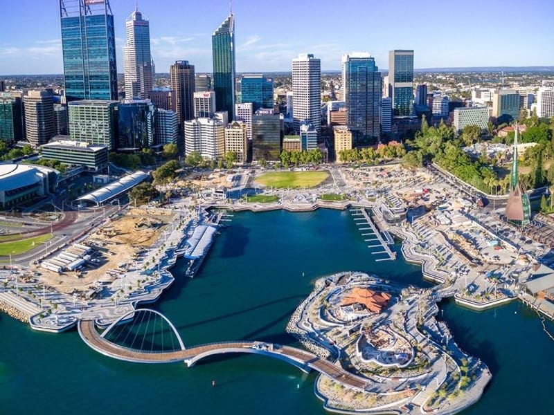 Elizabeth Quay and the Swan River foreshore